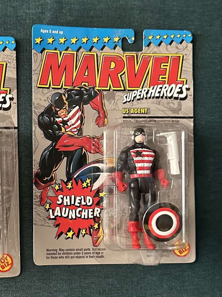 Marvel Super Heroes 1994 US Agent Figure by Toy Biz.