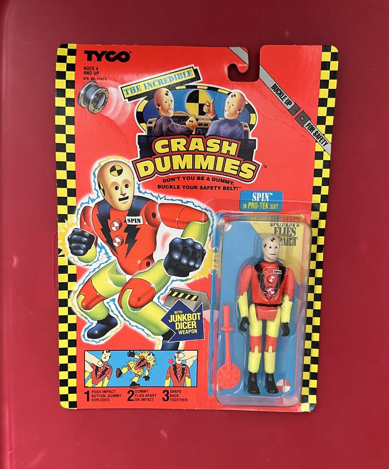 Spin in Pro-Tek Suit From the 1992 Incredible Crash Dummies Action Figure Series #11835.
