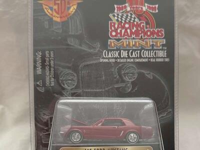 Racing Champions 1999 Mint Presents the 1965 Burgundy Mustang 3.25 Inch Scale Die Cast Vehicle.