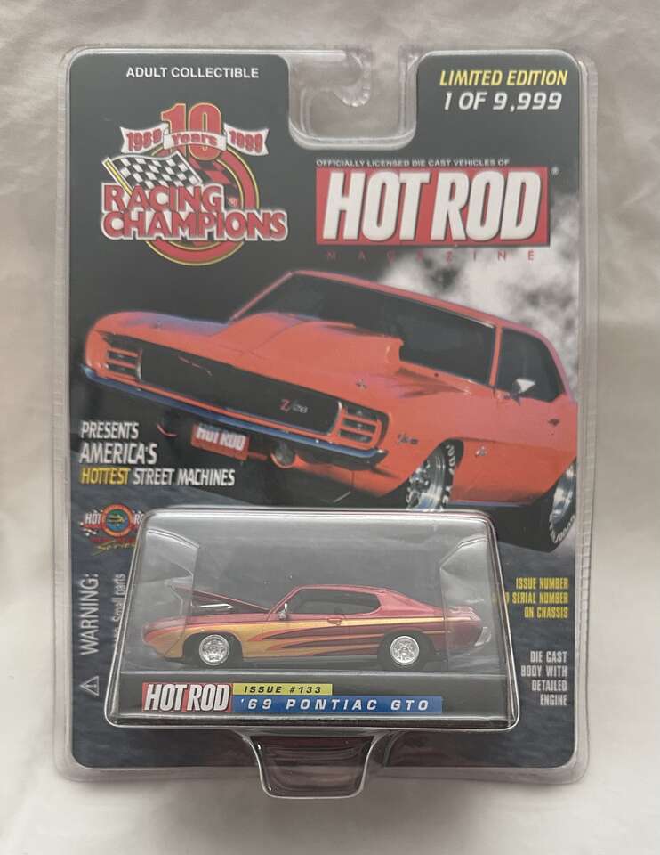 1969 PONTIAC GTO Die Cast Vehicle from a 1999 Racing Champions Casting.