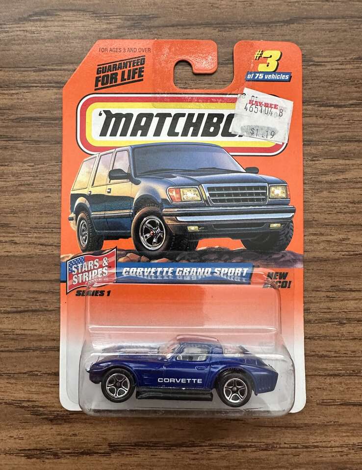Matchbox 1998 Production of a Corvette Grand Sport Die Cast Series #1.