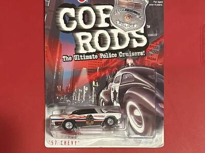 Hot Wheels 1999 Cop Rods Columbus, Ohio Police '57 Chevy Die Cast.