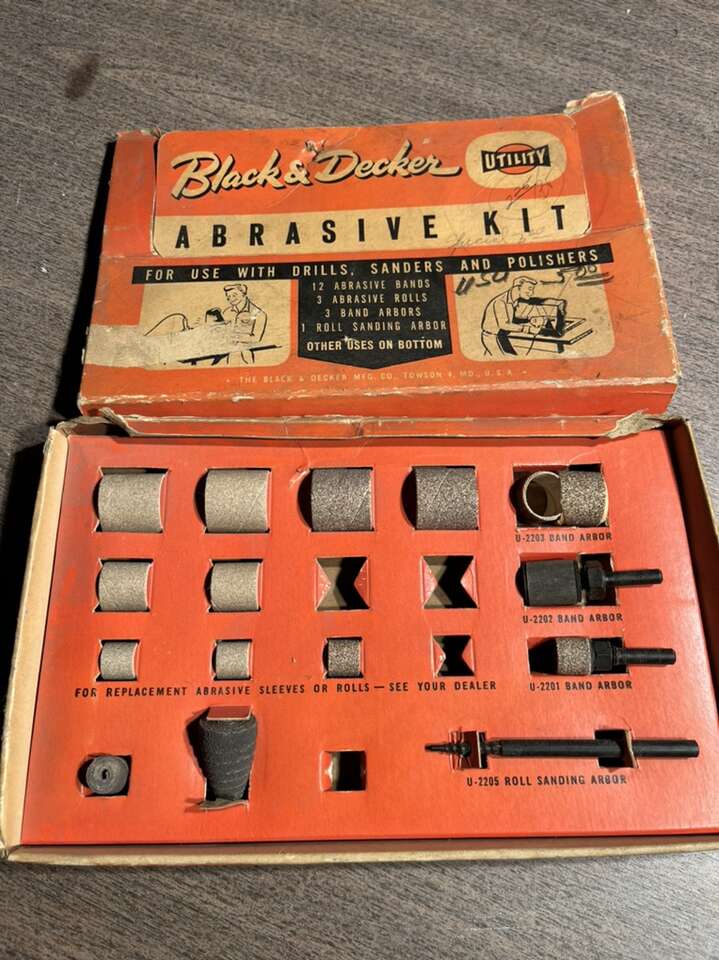 Vintage Black And Decker Abrasive Kit NEW