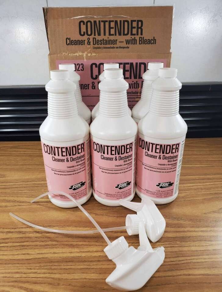 6 Bottles Contender Industrial Cleaner Destainer