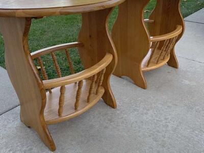 Beautful Pair End tables/ Nightsdans Magazine Rack