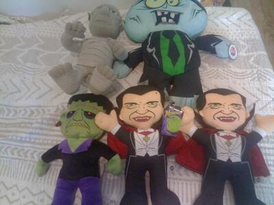 Brand New Halloween Dracula, Frankenstein,mummy horror plush toys Dolls