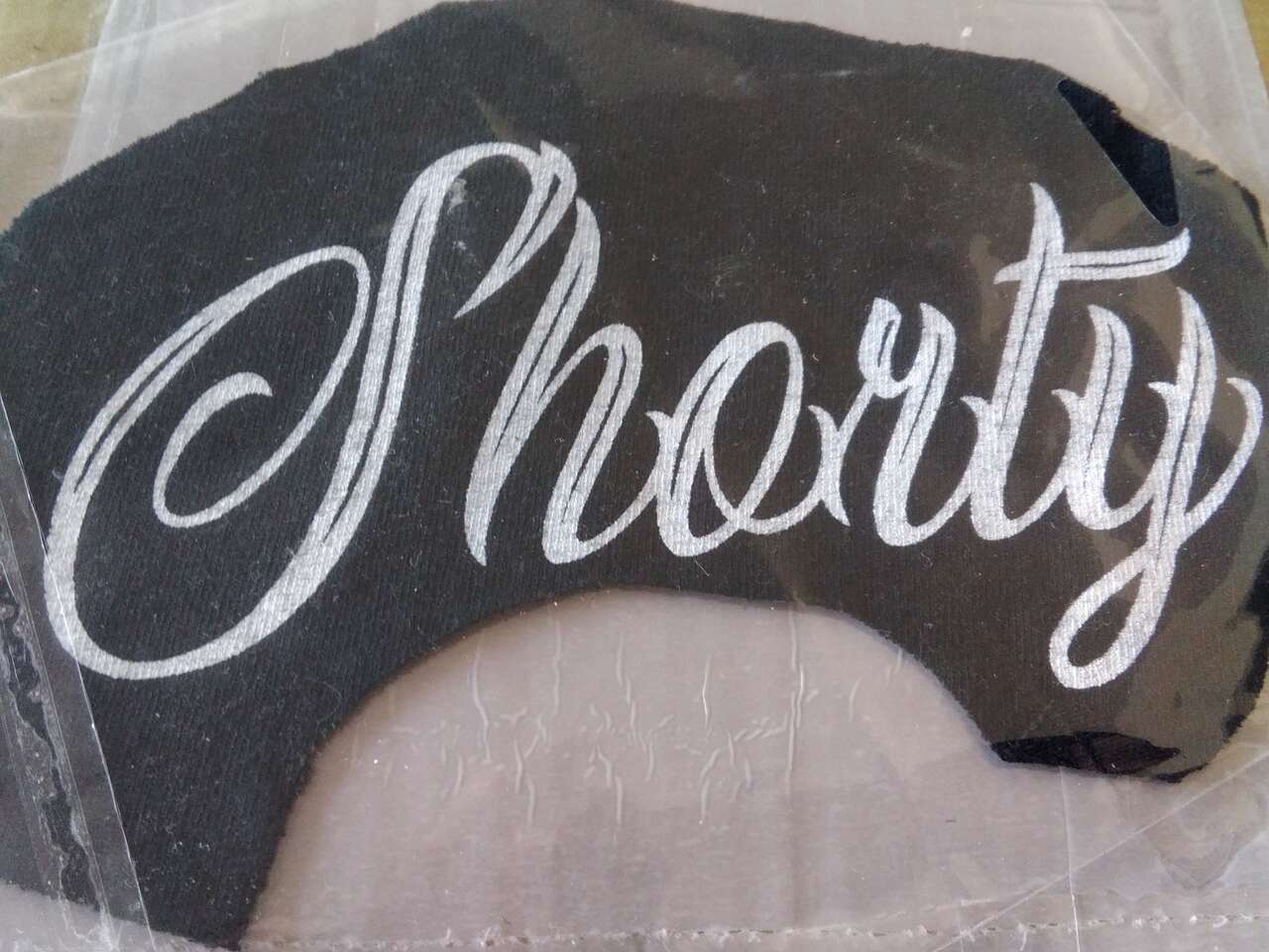 Shorty screen print patch lowrider style