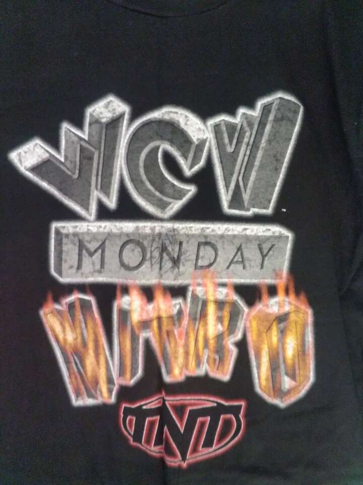 Vintage original WCW Monday nitro autographed buff bagwell t shirt size large