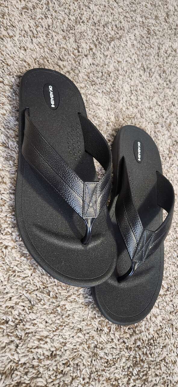 SANDALS OKABASHI UNISEX BLACK COLOR SIZE 12 / 42/43 NEW