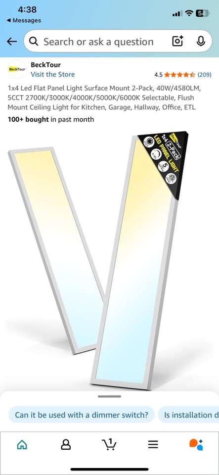 12x48 LED FLAT PANEL LIGHTS (2pk) light fixtures