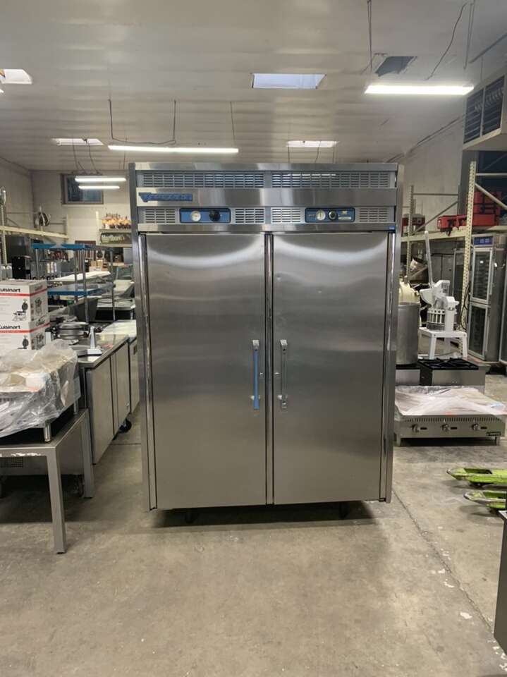 Used Victory 2 Door Stainless Steel Food Warmer in excellent working condition.$1850