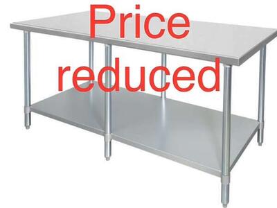 More than 100 new stainless steel tables all size, Heavy Duty 16 and 18 gauge 25% OFF