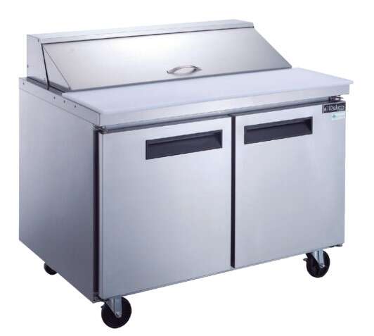 New 60 in 2-Door Commercial Food Prep Table Refrigerator 3 years part &labor  5 years compressor warranty