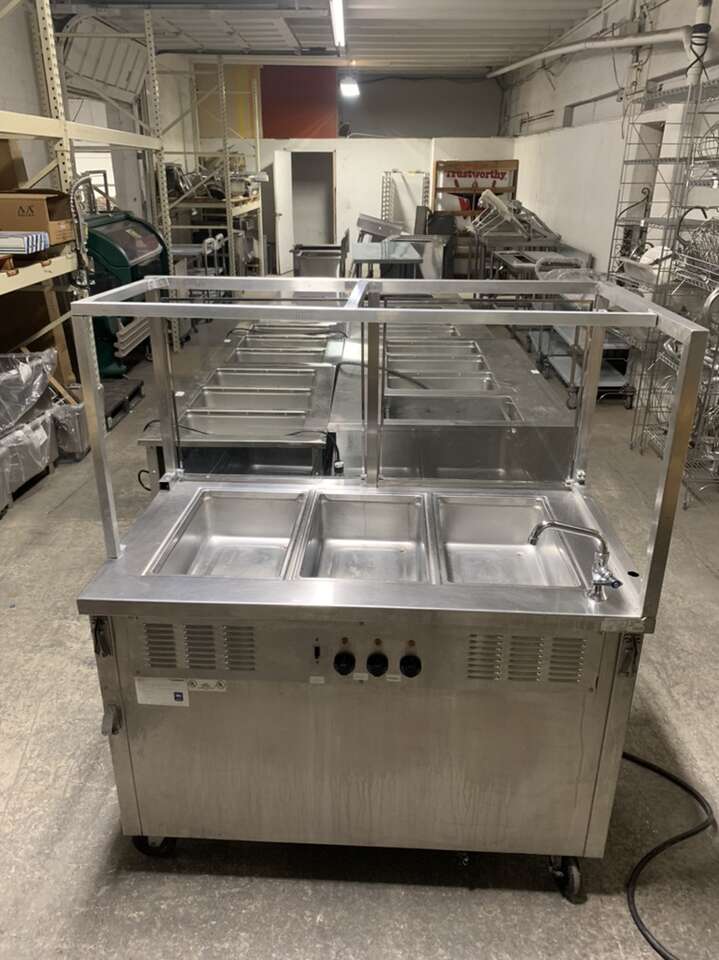 Steam Table  Electric 3 Wells With Sneeze Guard price reduced was $1500 nw buy it for $975
