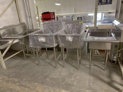New 1- 2-3 SComparrtment Stainless Steel Sink NSF APPROVED