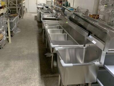 New 1, 2 ,3 Compartment Sink variety Sizes available for sale ,NSF approved