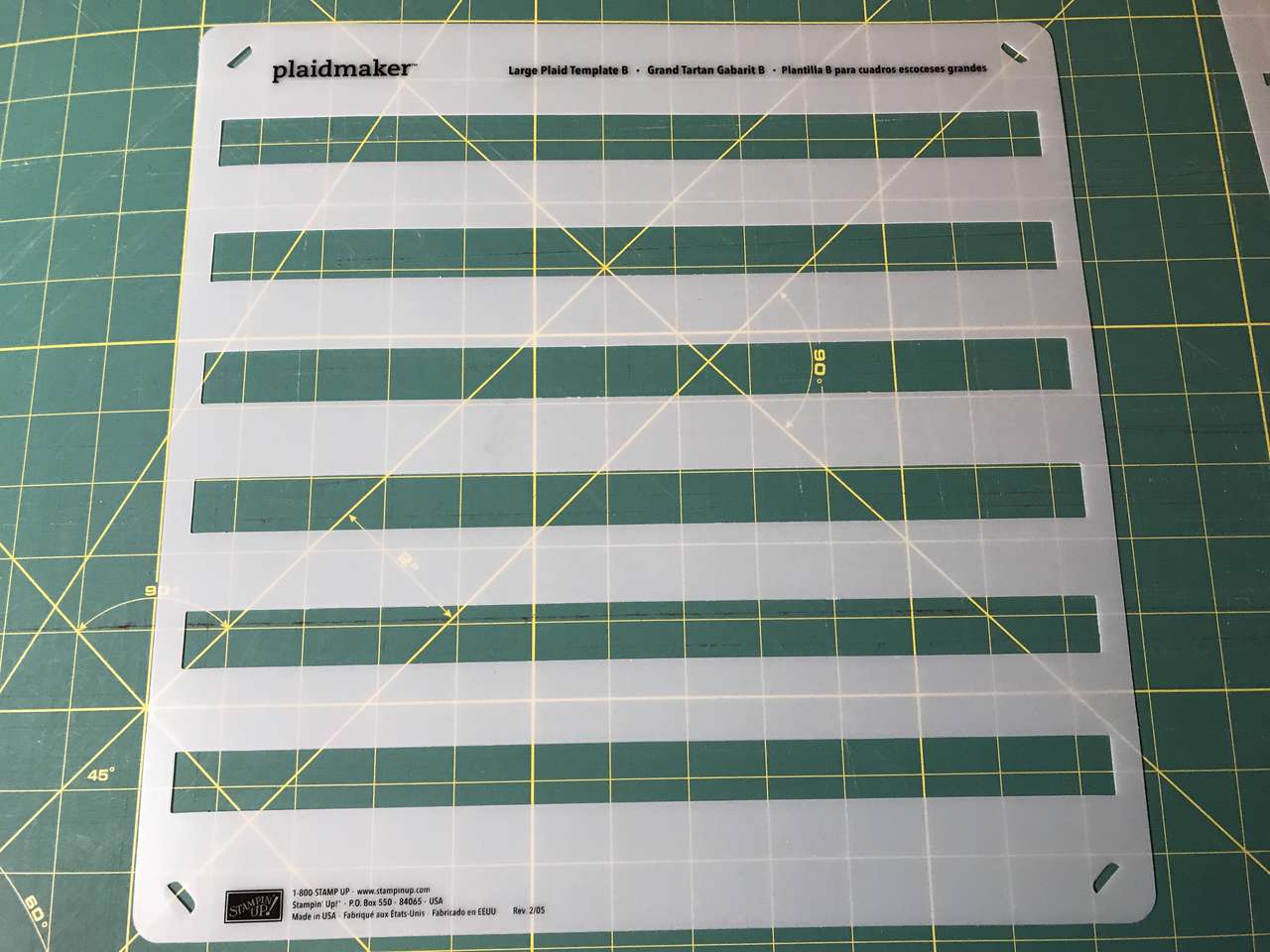 Stampin Up! Plaidmaker Large Plaid Template 12” x 12”