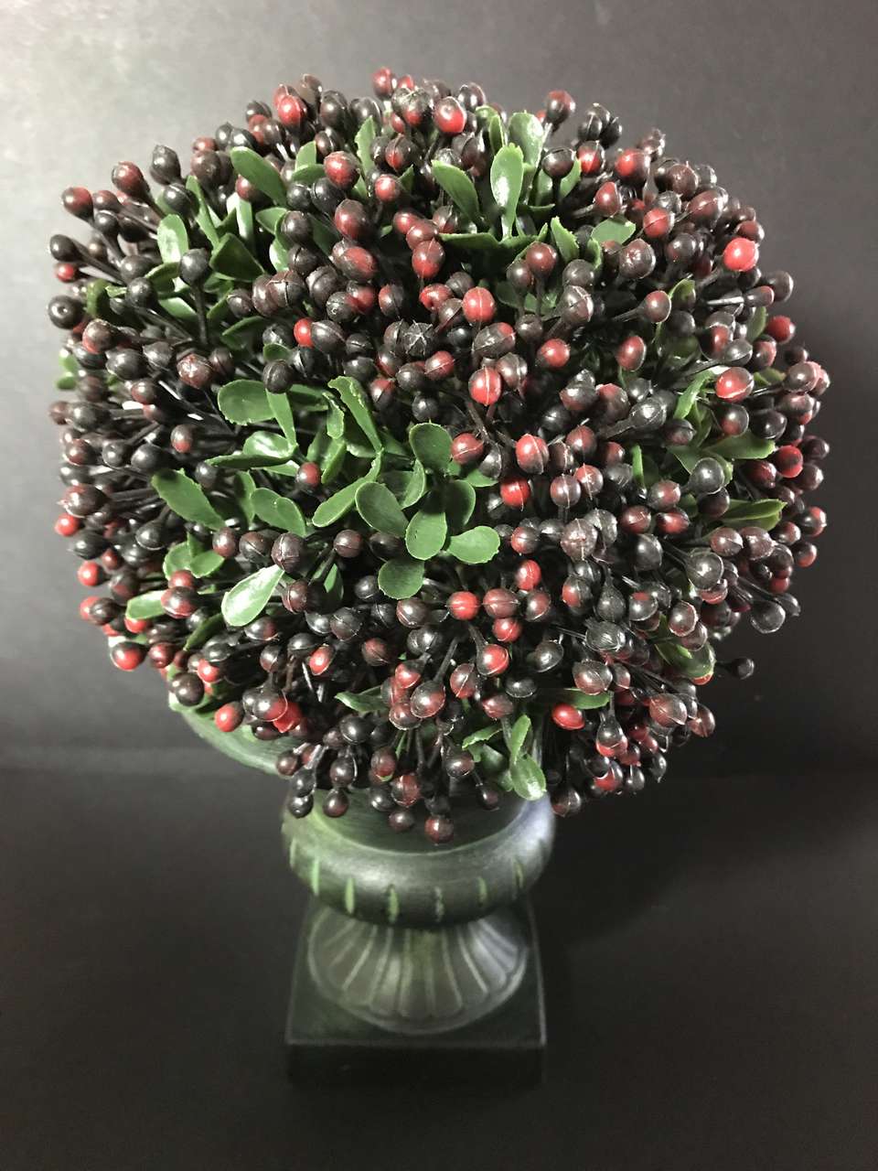 Bed Bath & Beyond Pepper Berry Ball Topiary Sculptural Set of 3 - 8in High, New Realistic Artificial