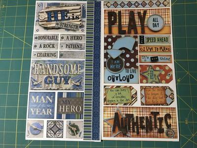 Large Lot of Men & Boys Sports Theme Stickers, Diecuts, Card-stock, & Paper for Scrapbooking