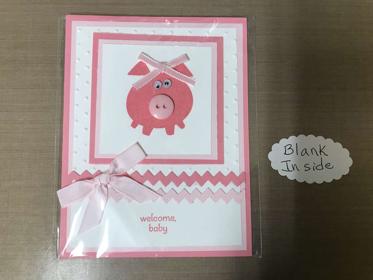 Baby Girl or Baby Boy Greeting Cards, Handmade from all new materials