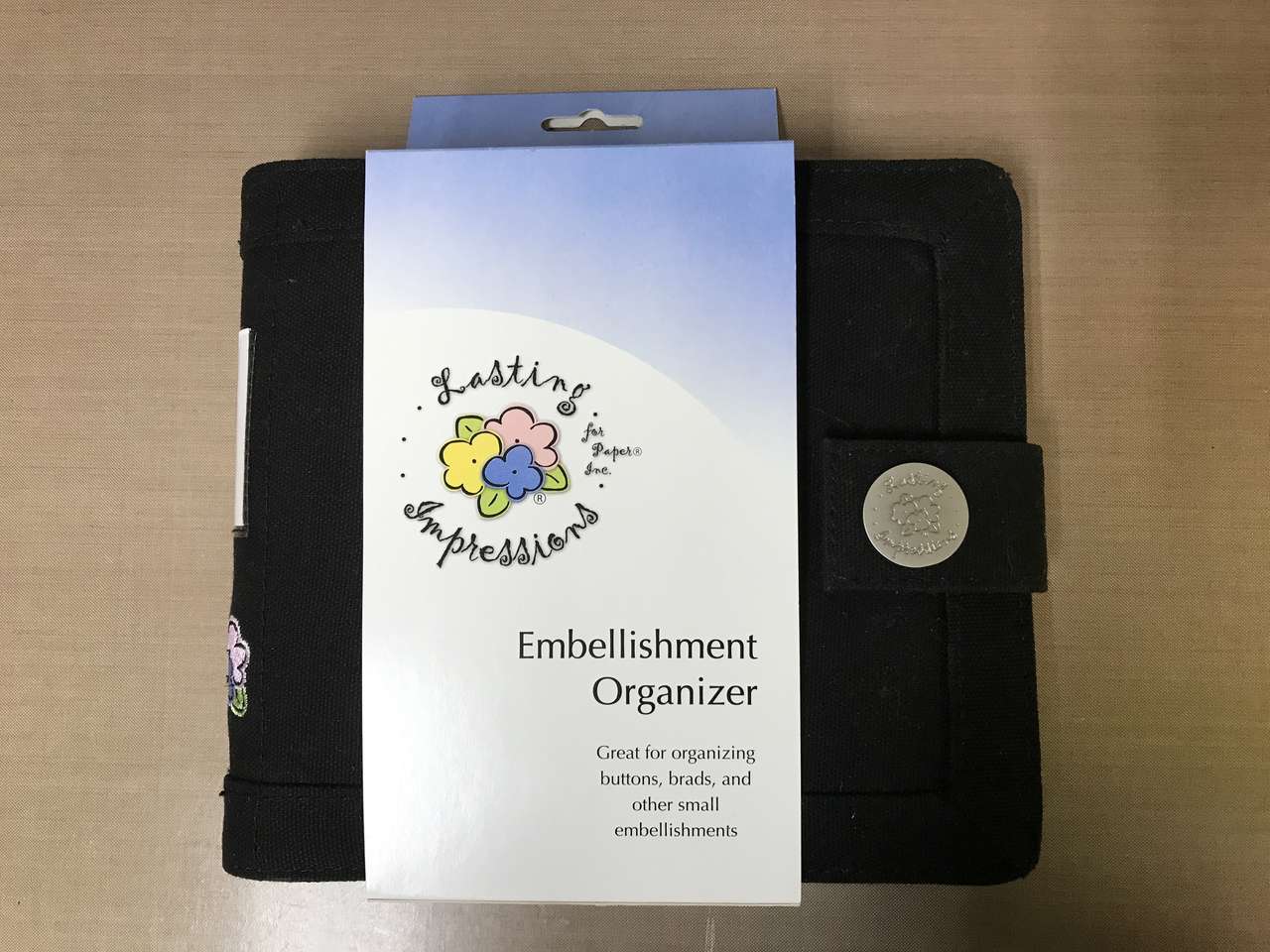 Lasting Impressions Embellishment Organizer, New, 7-1/2in x 6-1/2in when closed