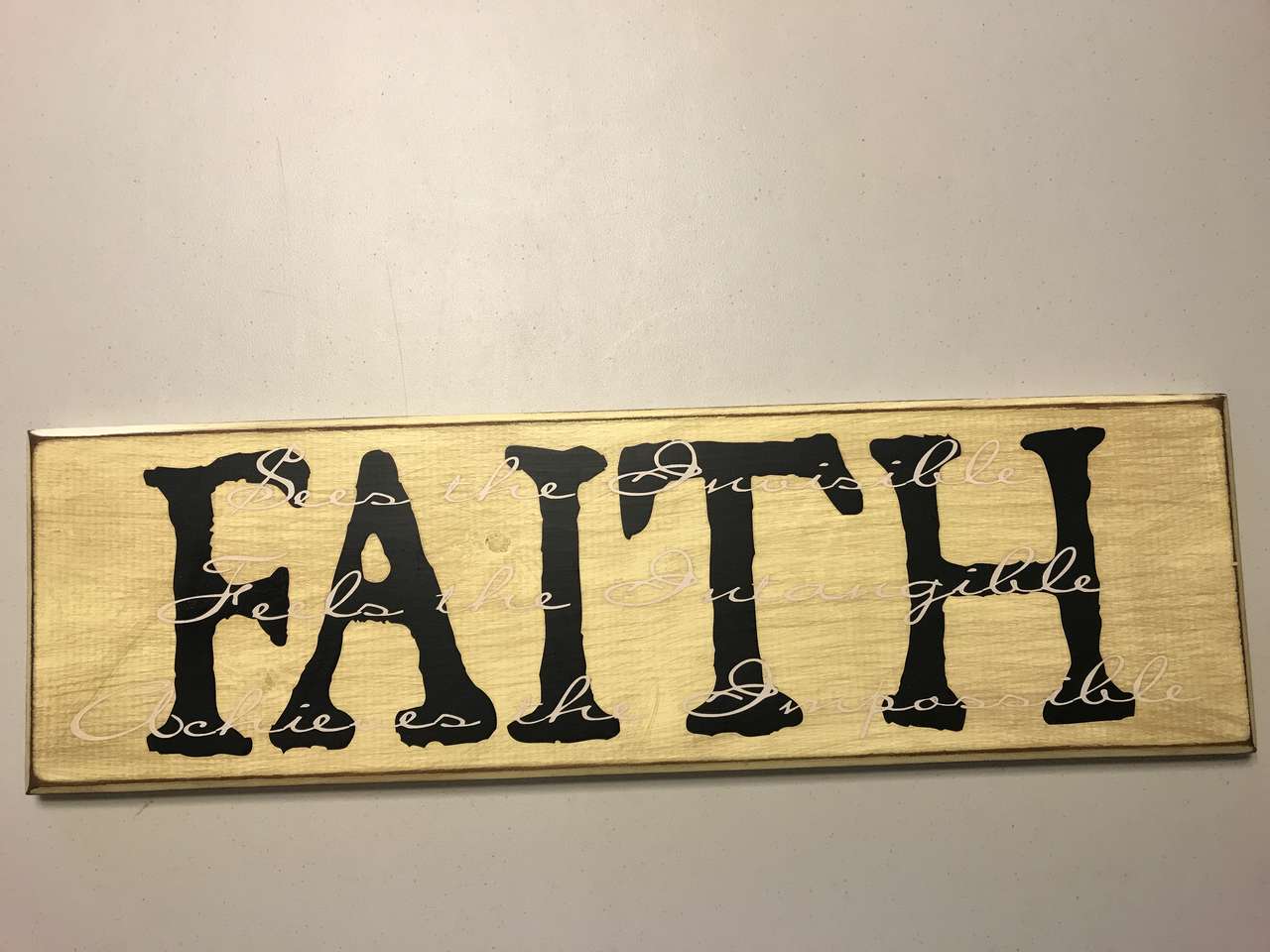 Faith Wall Plaque or Family Metal