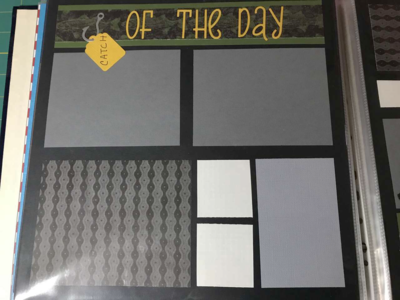PICK From the Following: Catch of the Day 12” x 12i” 2-Scrapbook Pages Finished or 2-Page Kits, NIP