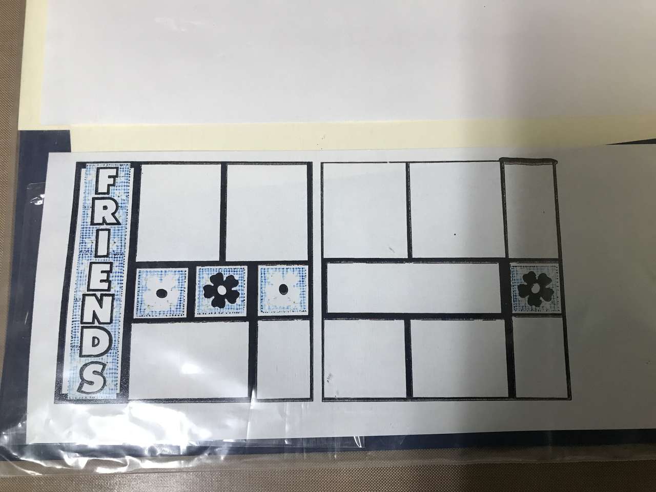 Friends 12” x 12” Scrapbooking Kit, 2 Pages, Paper Piecing, NIP