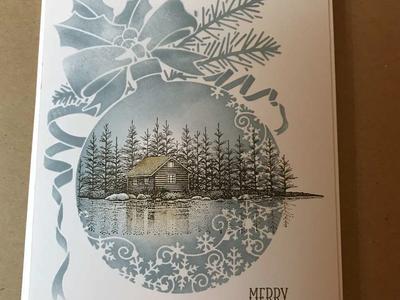 Merry Christmas Bauble 5in x 7in Card/Envelope, Handmade, Order Yours for Christmas 2026