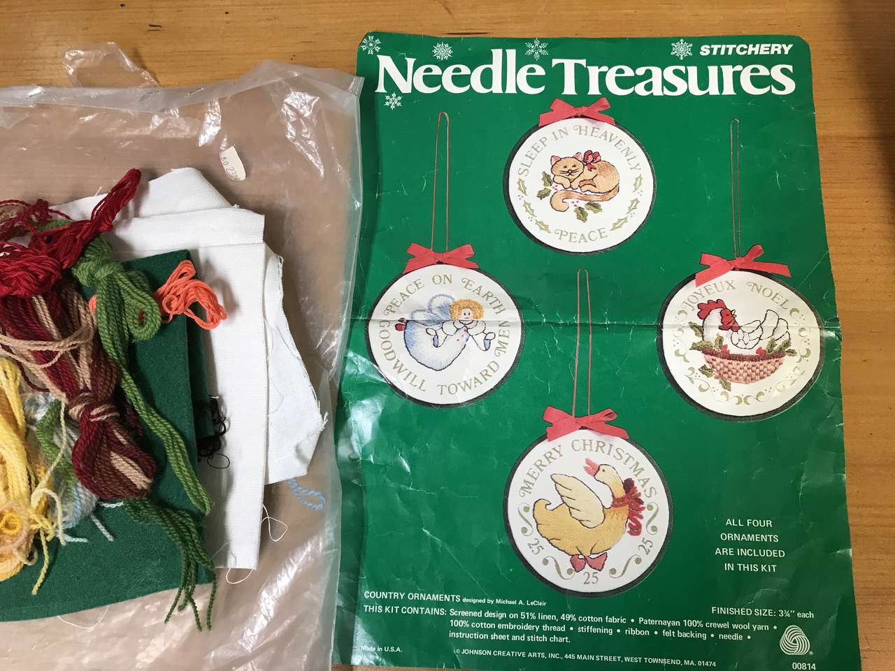 Needle Treasures Country Ornaments, Started or Harvest Love, Both Started not Finished