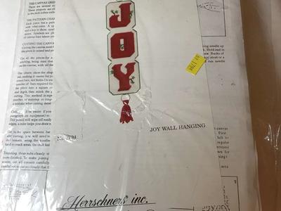 CHOOSE 1 or more: Joy Wall Hanging Plastic Canvas Kit by Herrschners Inc or...