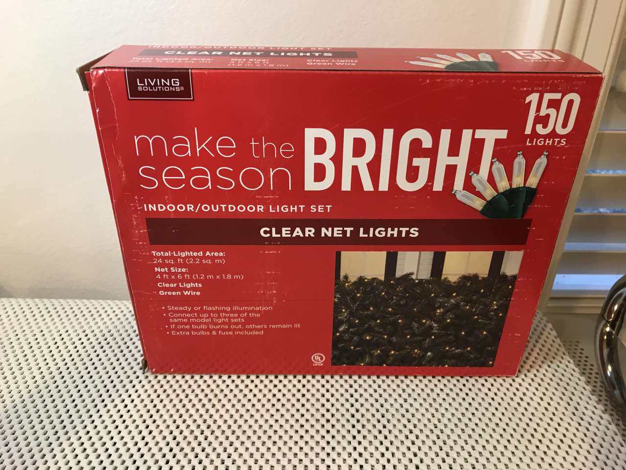 PICK from the following: Clear Net Lights 150 Count, 24 Sq. Ft. Lighted Area, 4ft x 6ft Net Size, Green Wire, New