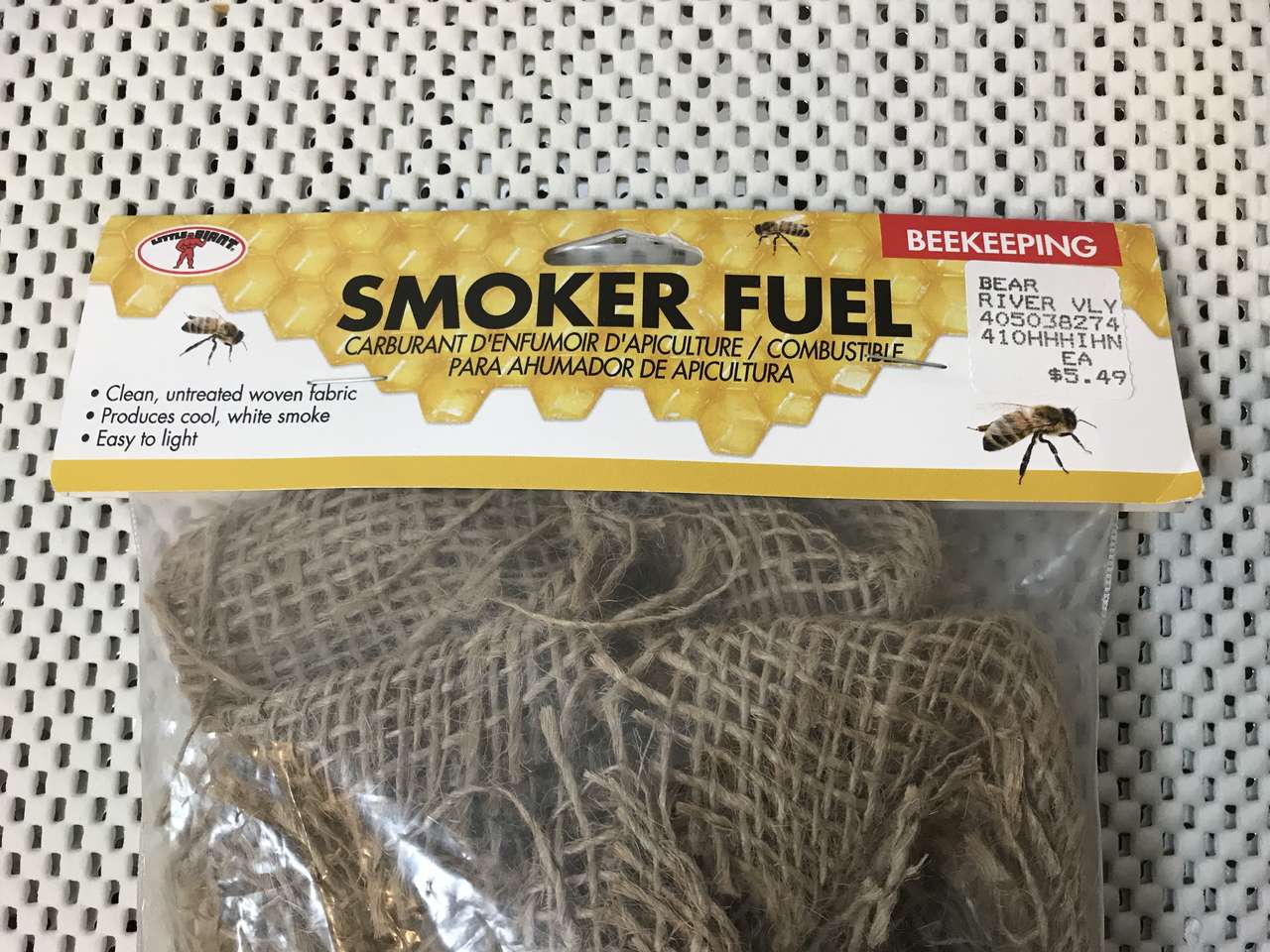 Little Giant Smoker Fuel for Beekeeping, NIP