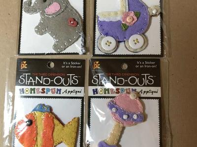 PICK Provo Craft Felt Homespun Applique Standouts, Sticker or Iron-On, NIP
