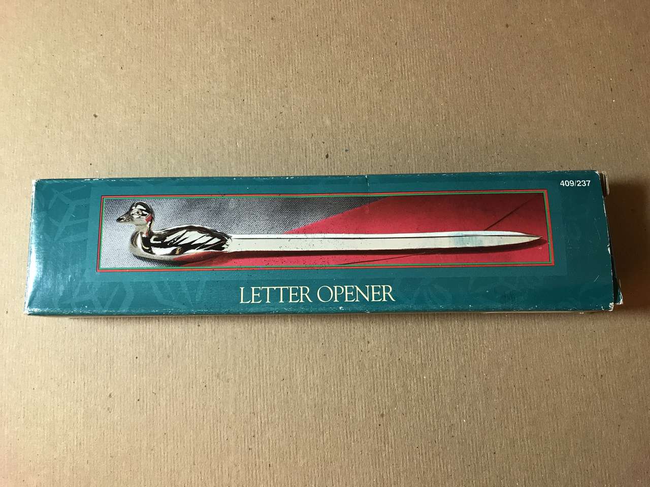 Duck Letter Opener, Gold Plated to Stay Shiny, Dist. By Dayton Hudson Corp.