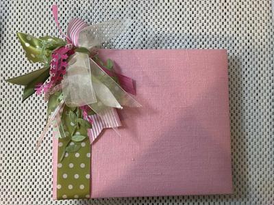 Baby Girl Scrapbook Hand-pieced, 7”x8” New, 10 - 6”x6” Sleeves