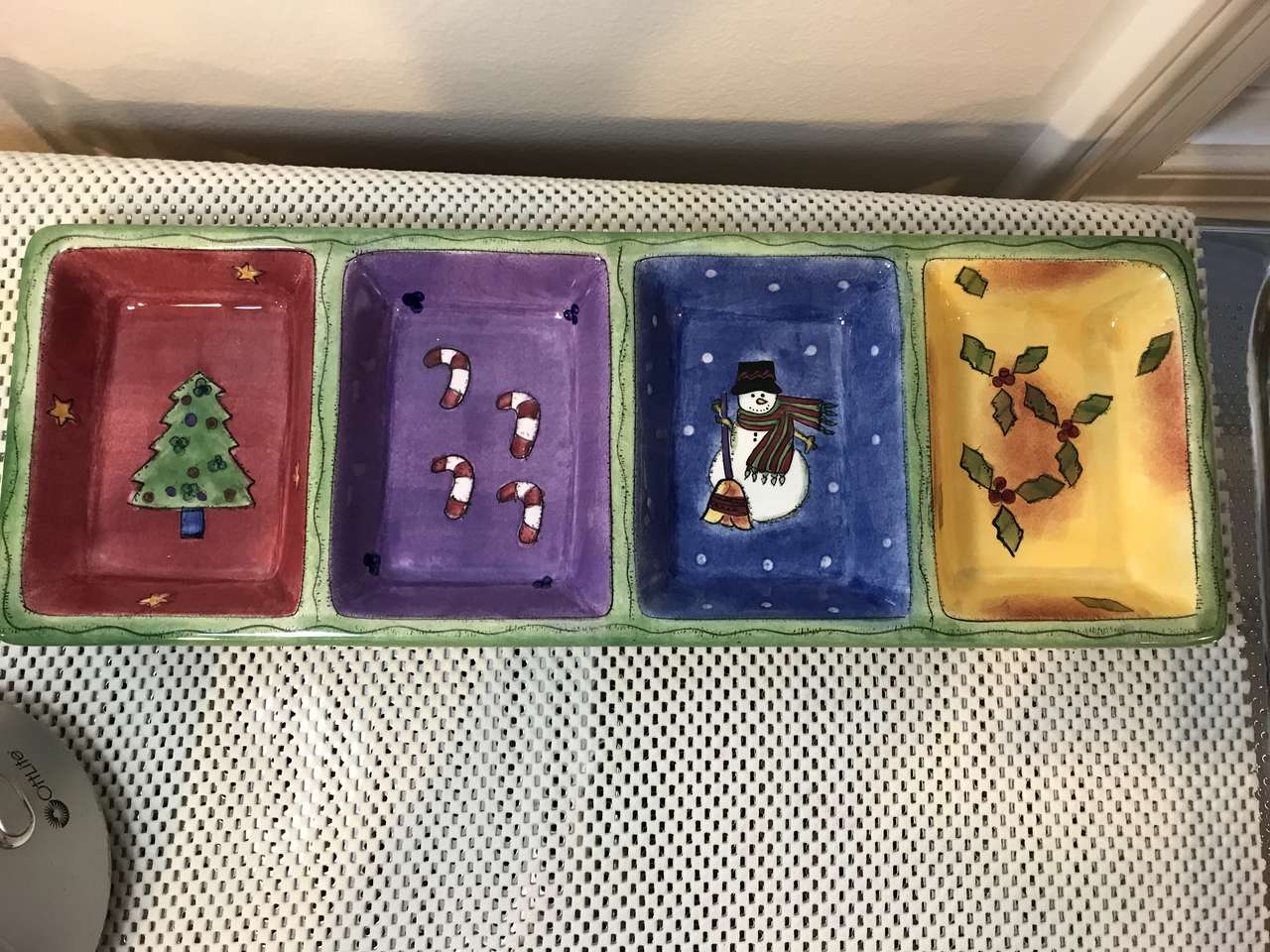 The Sweet Shoppe Christmas Center Tray By Sango, Sue Zipkin 17in L x 6in W, or