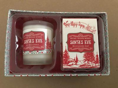 PICK Santa and Eve Moisturizing Soap and Soy Candle Boxed Gift Set, Scent: Sweet Pine Bough, New or