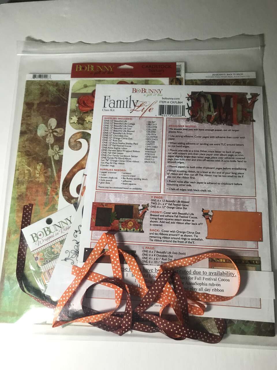 Bo Bunny Family Life My Word Book Album Kit or Bo Bunny Chipboard Albums lot of 5