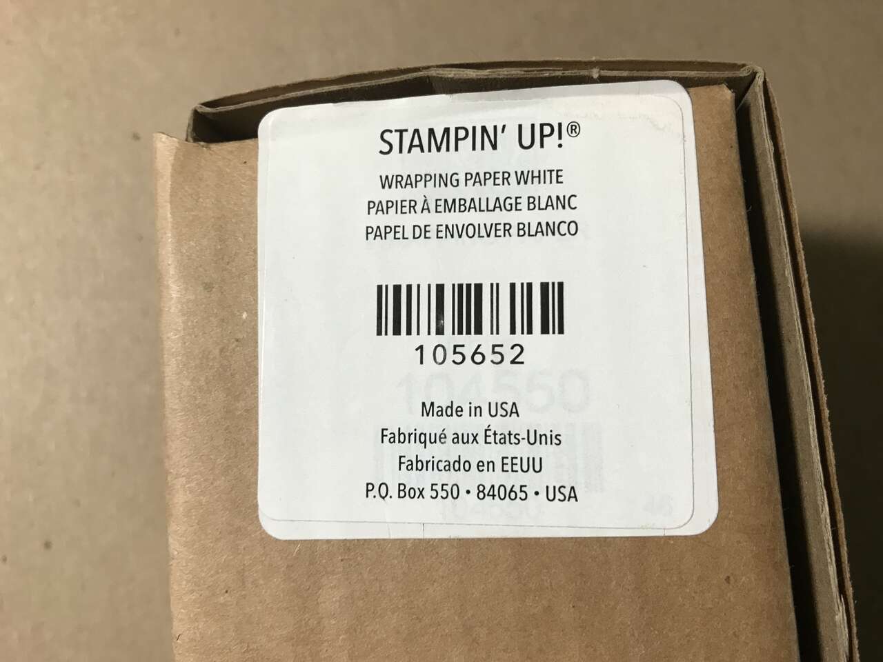 Stampin Up Wrapping Paper White