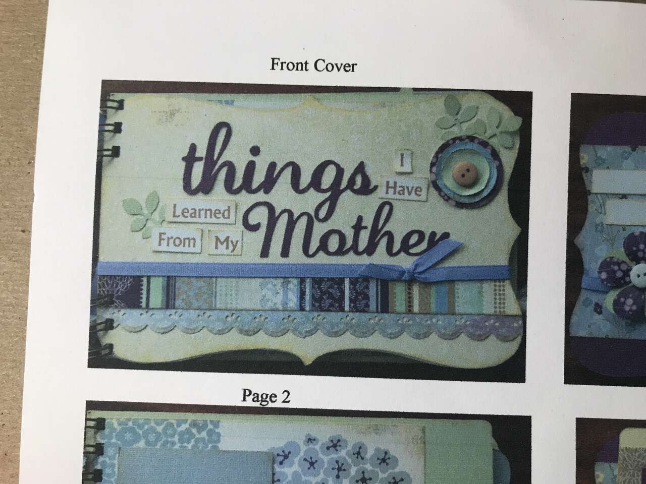 Things I Have Learned From My Mother Mini Album Kit by Kelly White
