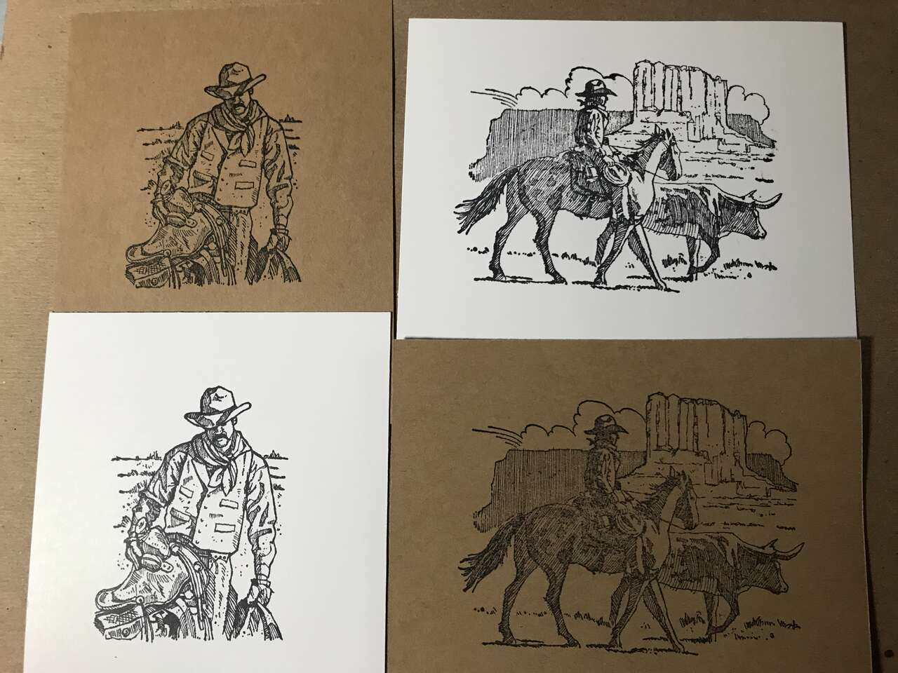 Stampin Up Wild Wild West Stamped Card-stock for Card Making, New