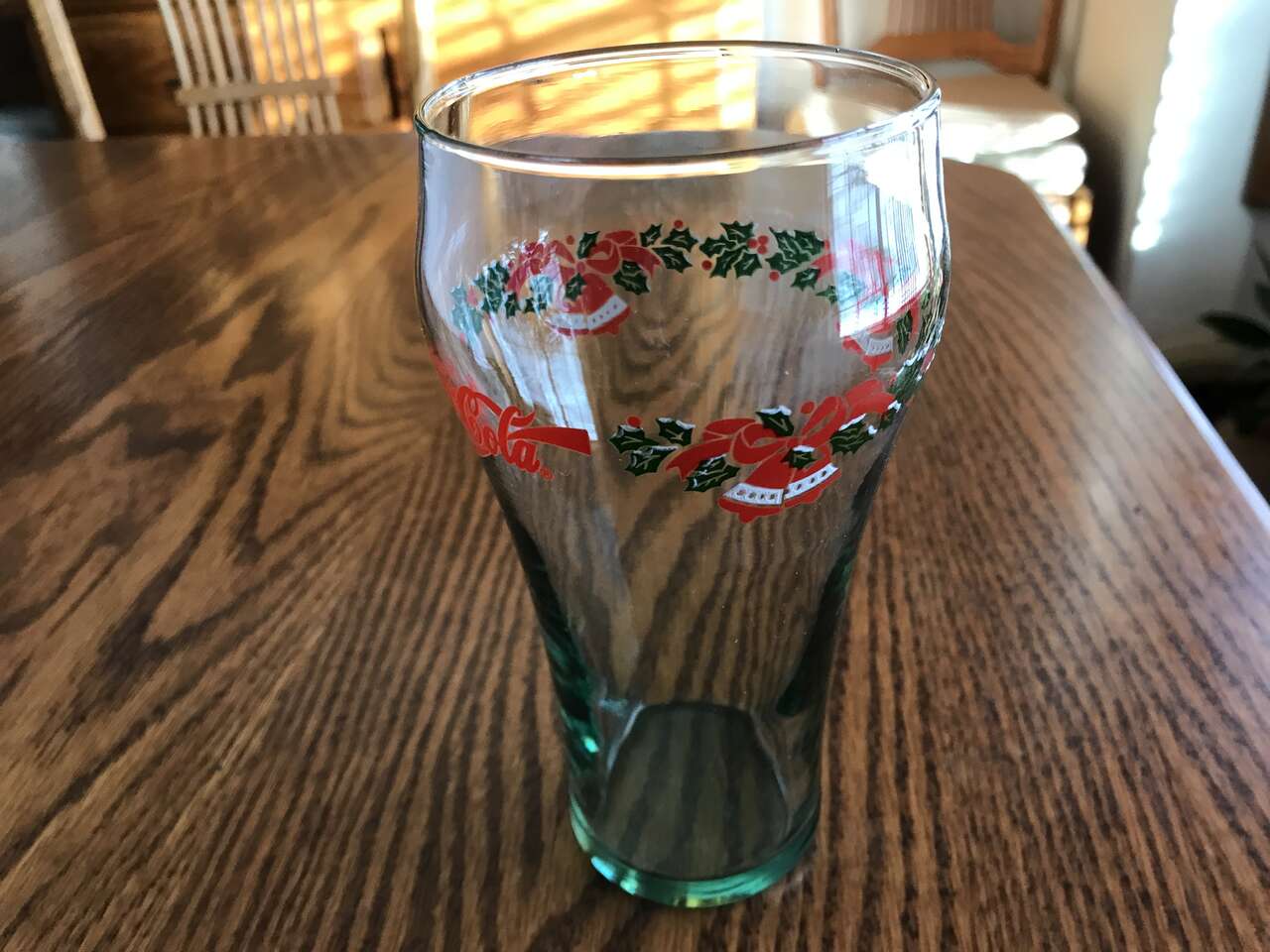 12 Vintage Libbey Coca-Cola Set of 12 Christmas Holly Leaves Berries and Bells Glasses