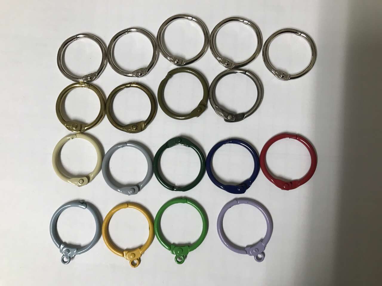 Loose Leaf Rings, Book Binder Metal Split Hinge O Ring Metal Loop, Album Key Chain, New