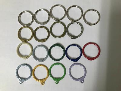 Loose Leaf Rings, Book Binder Metal Split Hinge O Ring Metal Loop, Album Key Chain, New