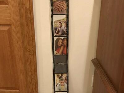 7-Opening Filmstrip Frame by Studio Decor 5in x 45in, Holds 4in x 6in Pictures