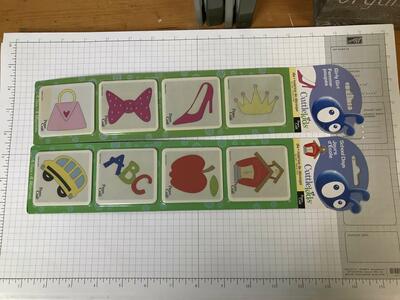 Cuttlekids School Days and Girly Girl Die Sets, 4 in each set, New