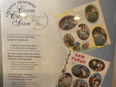 Creative Memories Custom Cutting System 4 Oval Cutting Patterns, New