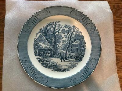 Currier and Ives Blue Dishes and Dinnerware Reference Book, See prices below