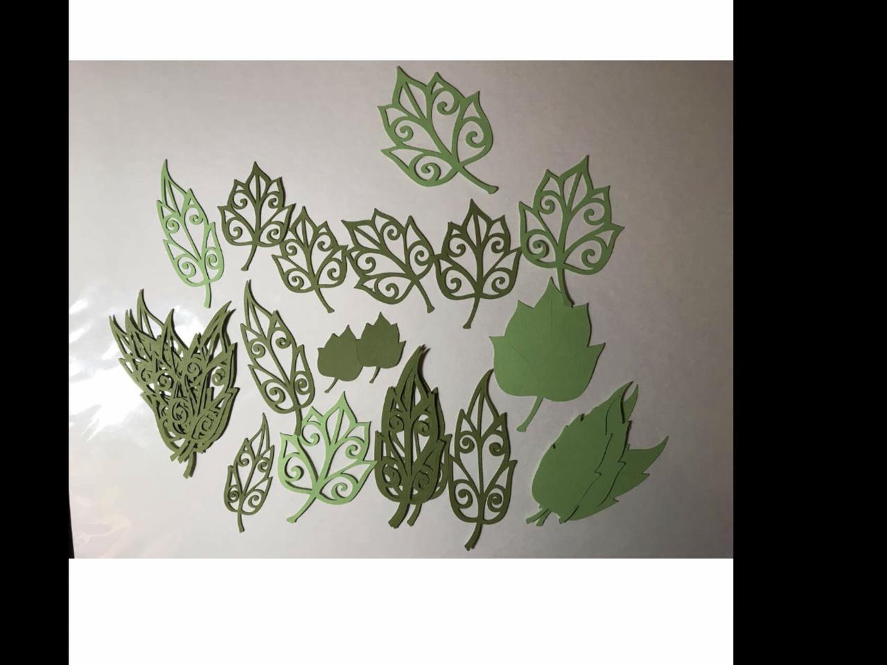 Leaves Intricate Die Cut Leaves Lot of 27 for Making Cards or Scrapbooking 1in - 4.5 in Long, New